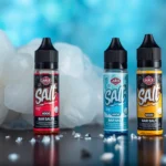 Image of the Bar Salt 6000 vaping device showcasing its sleek design and packaging, highlighting diverse flavors like Watermelon Ice and Blue Raspberry Lemonade.